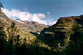 Norvegia altopiano dell'Hardanger, alcuni scorci della testata della valle di Flan nei pressi della stazione di Myrdal 